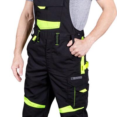Alternative view of Pantaloni de protecție cu pieptar 46