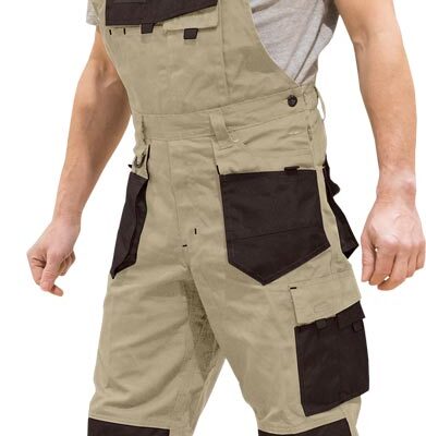 Alternative view of Pantaloni de protecție cu pieptar 46
