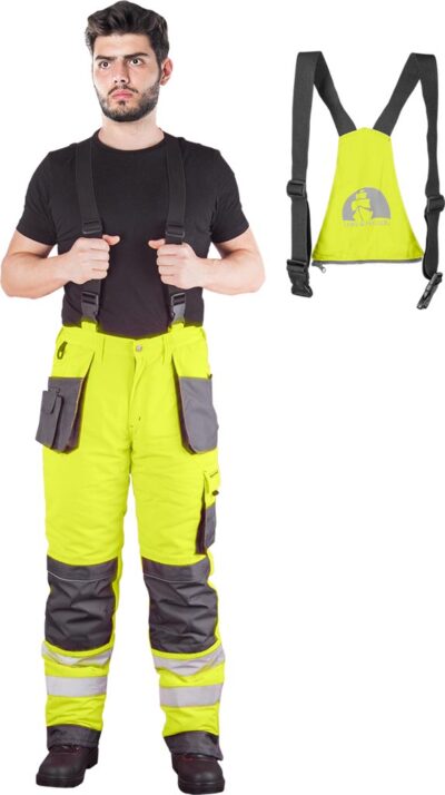 Pantaloni de protecție cu pieptar căptușiți 3XL - imagine 11