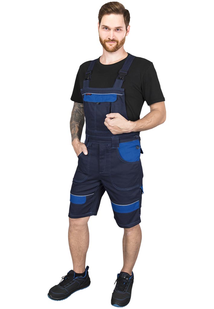 Pantaloni de protecție cu pieptar - scurți - imagine 5