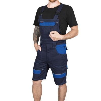 Alternative view of Pantaloni de protecție cu pieptar - scurți 46