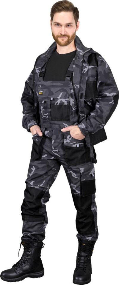 Pantaloni de protecție cu pieptar 46 - imagine 22